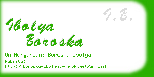 ibolya boroska business card